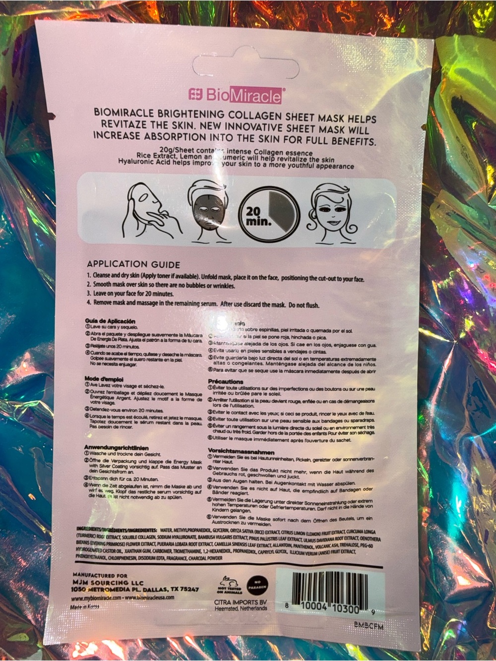 BioMiracle Revitalizing Collagen Face Mask - Rice Extract, Lemon & Tumeric! - Picture 4 of 6